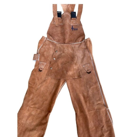 Bob Dale Gander Brand Welding Overalls BDG Split Leather Size Small NEW - Picture 3 of 15
